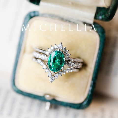 [Evelina] Vintage Classic Crown Oval Engagement Ring in Morganite Women's Ring michelliafinejewelry