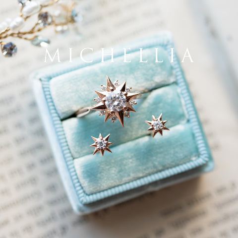 [Divina] Diamond Wandering Star Solid Gold Earrings Earrings michelliafinejewelry