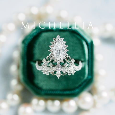 [Versailles] Le Chateau Marquise Engagement Ring in Diamond / Moissanite Women's Ring michelliafinejewelry   