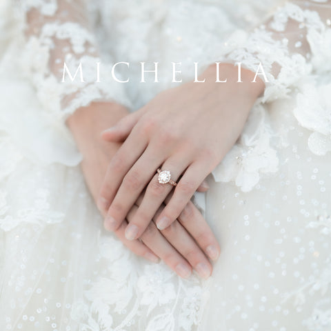 [Ophelia] Rococo Opulence Engagement Ring in Diamond / Moissanite Women's Ring michelliafinejewelry   