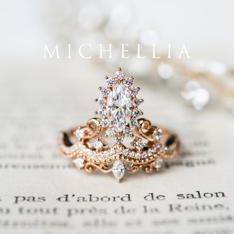 [Versailles] Le Chateau Marquise Engagement Ring in Diamond / Moissanite Women's Ring michelliafinejewelry   