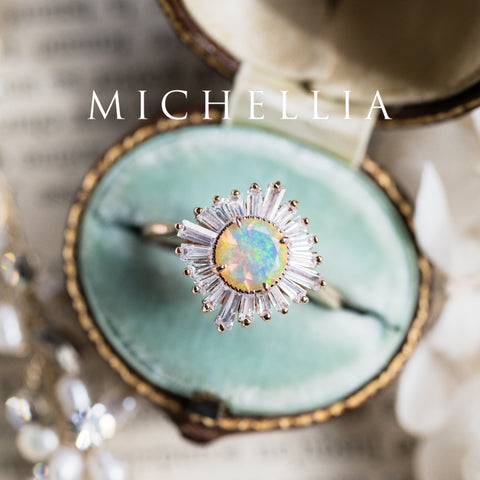 [Artemis] Vintage Deco Goddess Ring in Australian Opal Women's Ring michelliafinejewelry   