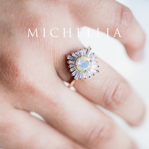 [Artemis] Vintage Deco Goddess Ring in Australian Opal Women's Ring michelliafinejewelry   