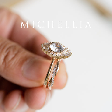 [Georgiana] Vintage Deco Duchess Ring in Lab Alexandrite Women's Ring michelliafinejewelry   