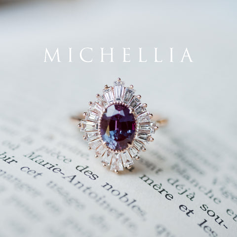[Athena] Vintage Deco Oval Cut Goddess Ring in Lab Alexandrite Women's Ring michelliafinejewelry   