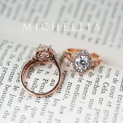 [Ophelia] Rococo Opulence Engagement Ring in Diamond / Moissanite Women's Ring michelliafinejewelry   