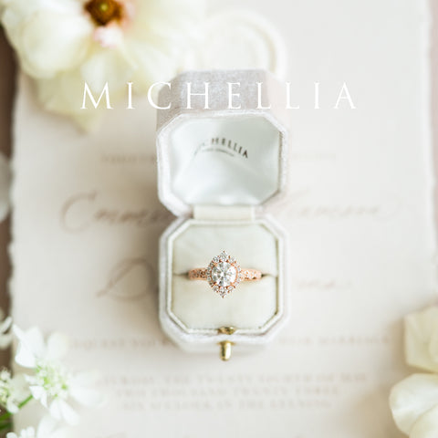 [Ophelia] Rococo Opulence Engagement Ring in Diamond / Moissanite Women's Ring michelliafinejewelry   