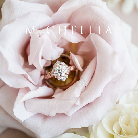 [Ophelia] Rococo Opulence Engagement Ring in Morganite Women's Ring michelliafinejewelry   