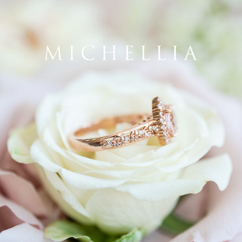[Ophelia] Rococo Opulence Engagement Ring in Diamond / Moissanite Women's Ring michelliafinejewelry   