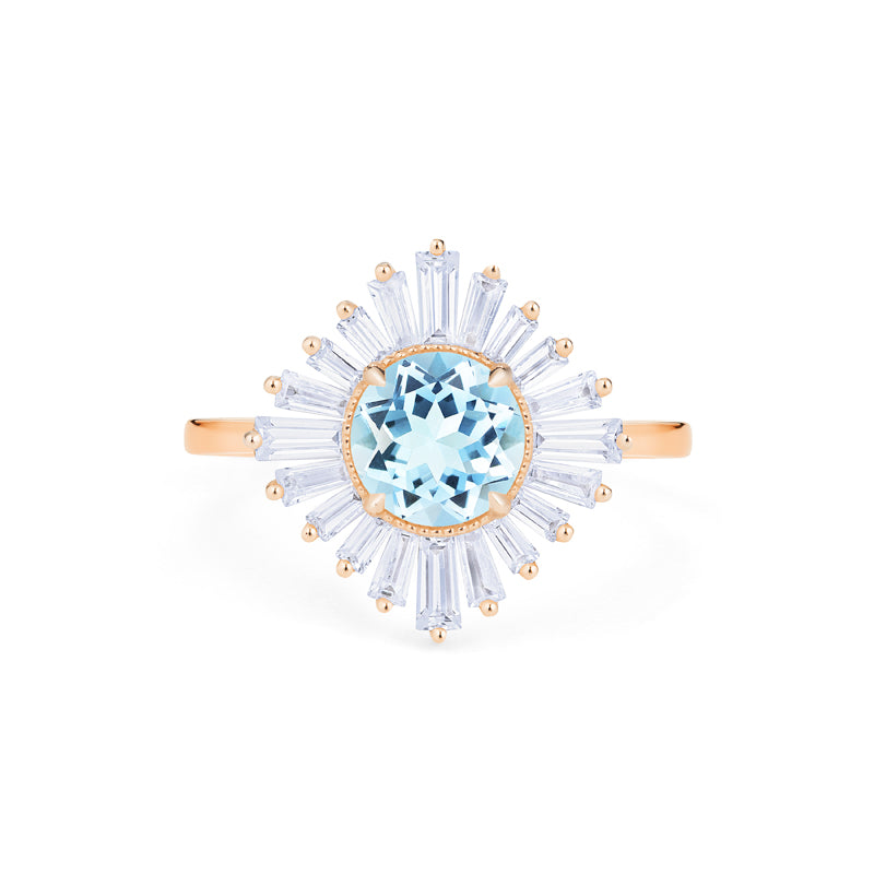 [Artemis] Ready-to-Ship Vintage Deco Goddess Ring in Aquamarine Women's Ring michelliafinejewelry   