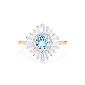 [Artemis] Ready-to-Ship Vintage Deco Goddess Ring in Aquamarine Women's Ring michelliafinejewelry   