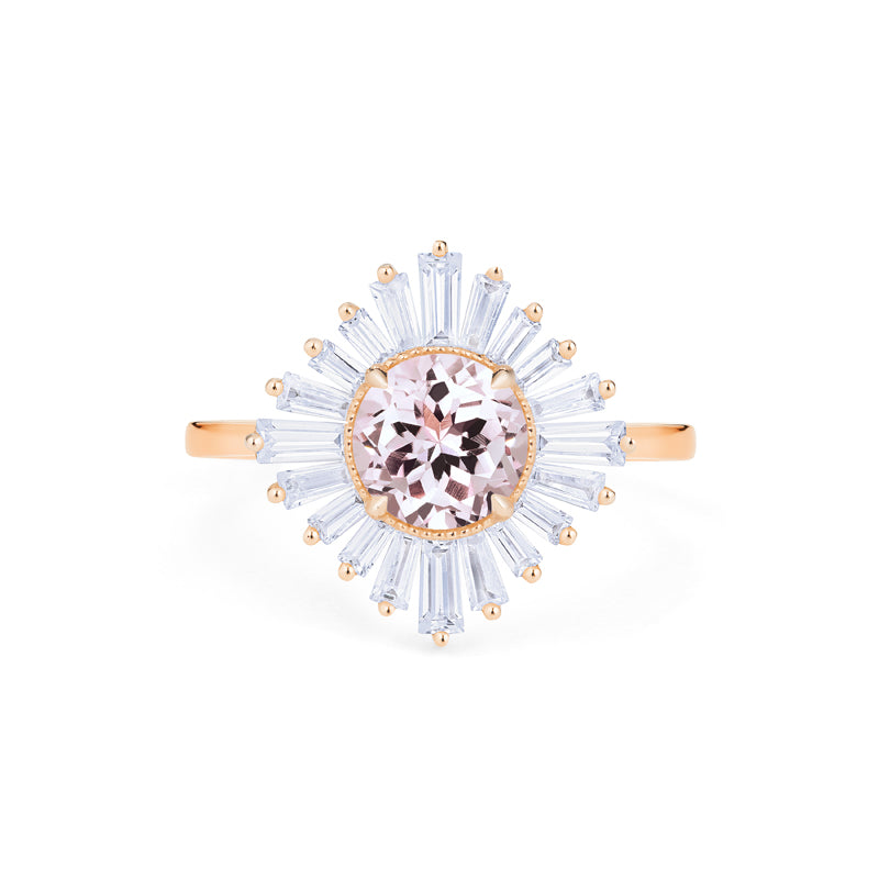 [Artemis] Ready-to-Ship Vintage Deco Goddess Ring in Morganite Women's Ring michelliafinejewelry   