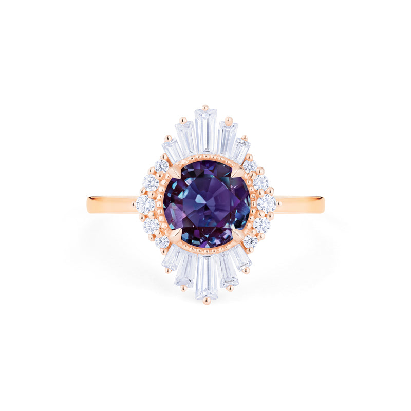 [Georgiana] Ready-to-Ship Vintage Deco Duchess Ring in Lab Alexandrite Women's Ring michelliafinejewelry   