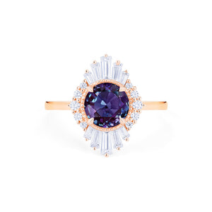 [Georgiana] Ready-to-Ship Vintage Deco Duchess Ring in Lab Alexandrite Women's Ring michelliafinejewelry   