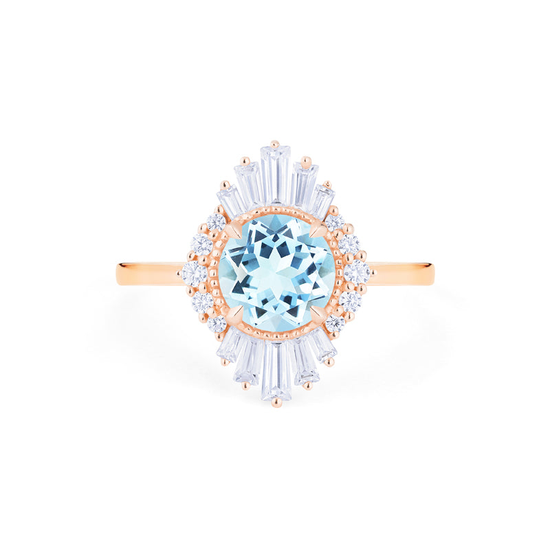 [Georgiana] Ready-to-Ship Vintage Deco Duchess Ring in Aquamarine Women's Ring michelliafinejewelry   