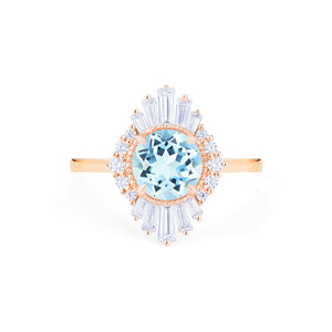 [Georgiana] Ready-to-Ship Vintage Deco Duchess Ring in Aquamarine Women's Ring michelliafinejewelry   