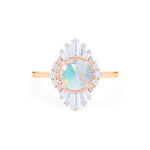 [Georgiana] Vintage Deco Duchess Ring in Australian Opal Women's Ring michelliafinejewelry   