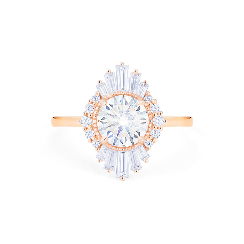 [Georgiana] Ready-to-Ship Vintage Deco Duchess Ring in Moissanite / Diamond Women's Ring michelliafinejewelry   