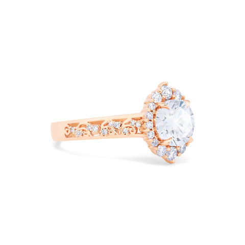 [Ophelia] Rococo Opulence Engagement Ring in Diamond / Moissanite Women's Ring michelliafinejewelry   