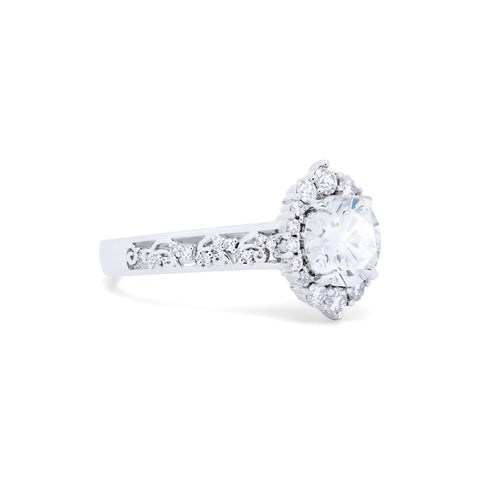 [Ophelia] Rococo Opulence Engagement Ring in Diamond / Moissanite Women's Ring michelliafinejewelry   