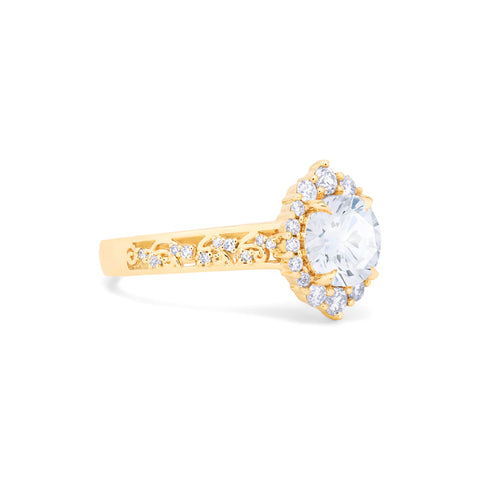 [Ophelia] Rococo Opulence Engagement Ring in Diamond / Moissanite Women's Ring michelliafinejewelry   
