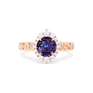[Ophelia] Rococo Opulence Engagement Ring in Alexandrite Women's Ring michelliafinejewelry   