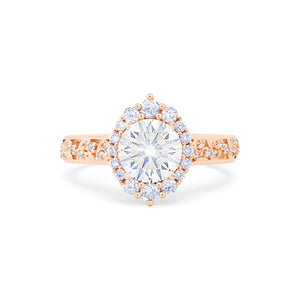 [Ophelia] Rococo Opulence Engagement Ring in Moissanite / Diamond Women's Ring michelliafinejewelry   