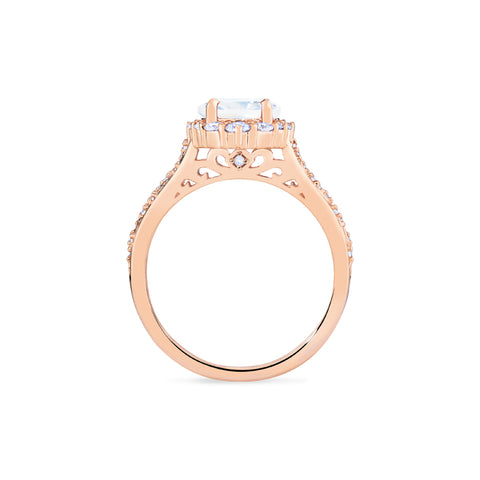 [Ophelia] Rococo Opulence Engagement Ring in Moonstone Women's Ring michelliafinejewelry   