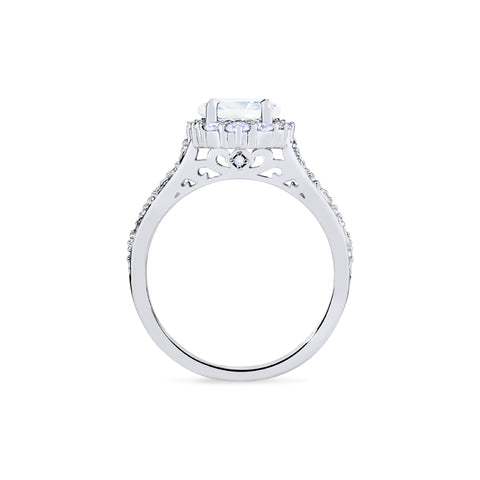 [Ophelia] Rococo Opulence Engagement Ring in Moonstone Women's Ring michelliafinejewelry   