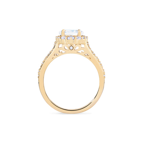 [Ophelia] Rococo Opulence Engagement Ring in Moonstone Women's Ring michelliafinejewelry   