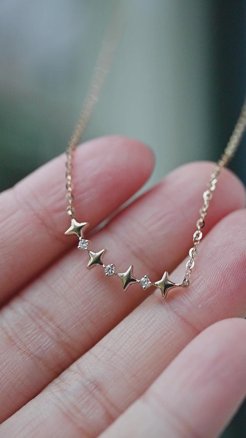 [Etoile] Ready-to-Ship Wandering Star Diamond Necklace Necklace michelliafinejewelry