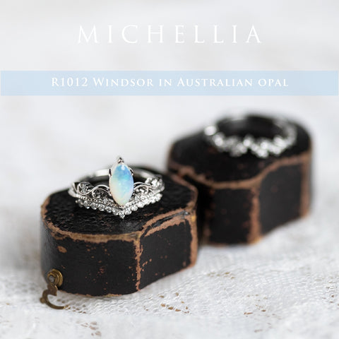 [Windsor] Heirloom Crown Marquise Cut Ring in Opal Women's Ring michelliafinejewelry   