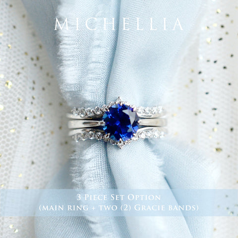 [Victoria] Classic Crown Solitaire Ring in Lab Emerald Women's Ring michelliafinejewelry   