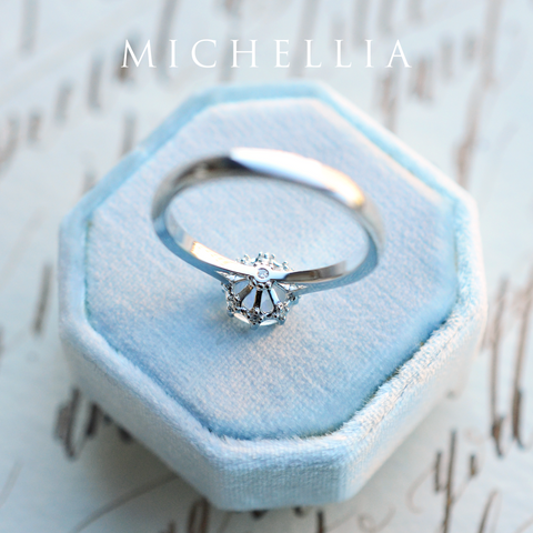 [Victoria] Classic Crown Solitaire Engagement Ring in Diamond / Moissanite Women's Ring michelliafinejewelry   