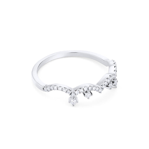 [Lacey] Chandelier Crown Diamond Band Wedding Band michelliafinejewelry   