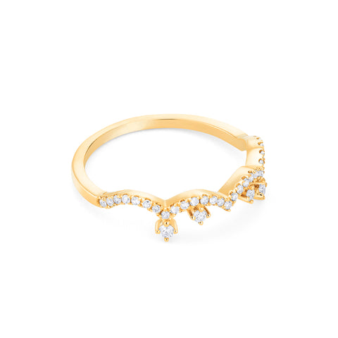 [Lacey] Chandelier Crown Diamond Band Wedding Band michelliafinejewelry   