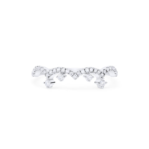 [Lacey] Chandelier Crown Diamond Band Wedding Band michelliafinejewelry   