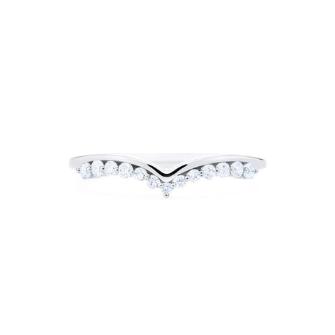 [Gracie] 11-Diamond Curved Band Wedding Band michelliafinejewelry   