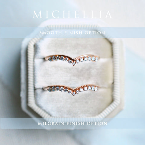 [Gracie] 11-Diamond Curved Band Wedding Band michelliafinejewelry   