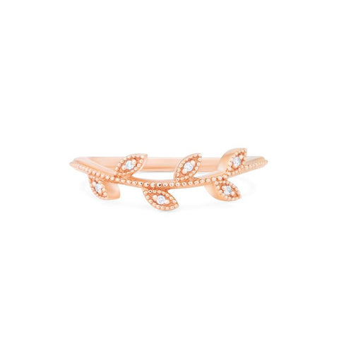 [Sylvia] Petite Leaf Band Wedding Band michelliafinejewelry   