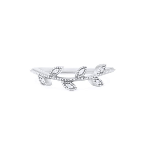 [Sylvia] Petite Leaf Band Wedding Band michelliafinejewelry   