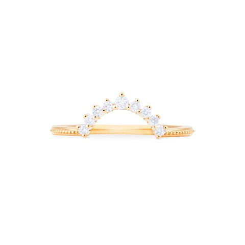 [Luna] Crescent Moon Ring in Akoya Pearl Women's Ring michelliafinejewelry   