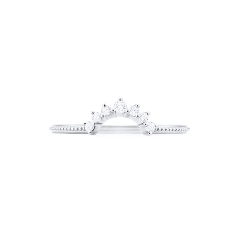 [Eva] 7-Diamond Classic Crown Band Wedding Band michelliafinejewelry   