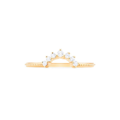 [Eva] 7-Diamond Classic Crown Band Wedding Band michelliafinejewelry   