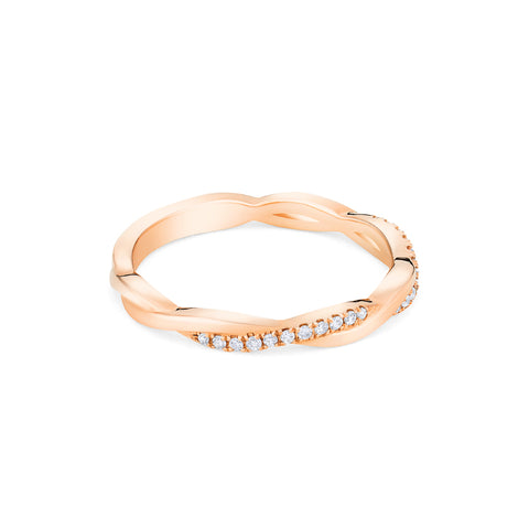 [Rhea] Twisted Infinity Diamond Band Wedding Band michelliafinejewelry