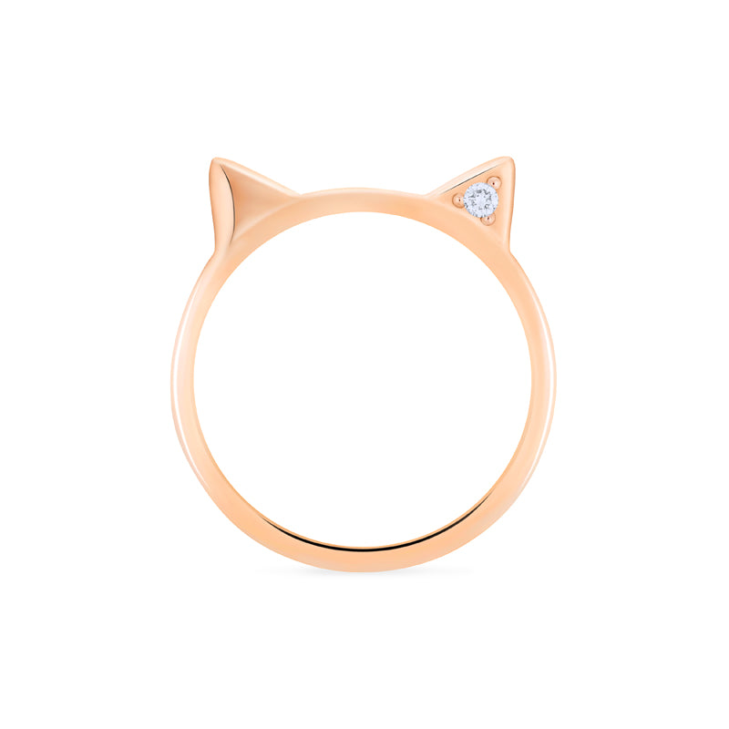 [Mia] Diamond Cat Ear Band Women's Ring michelliafinejewelry   