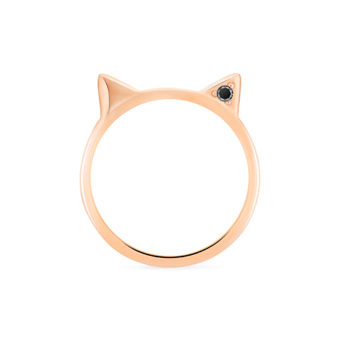 [Mia] Diamond Cat Ear Band Women's Ring michelliafinejewelry   