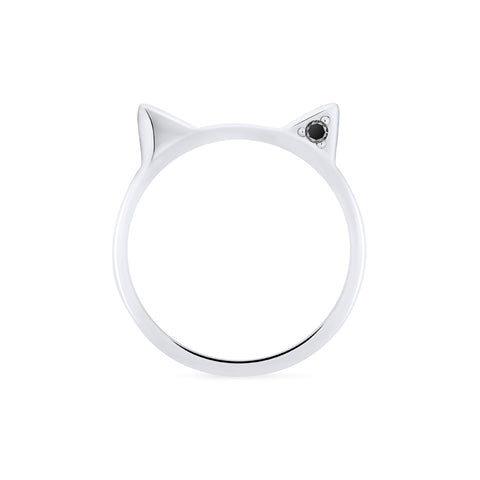 [Mia] Diamond Cat Ear Band Women's Ring michelliafinejewelry   