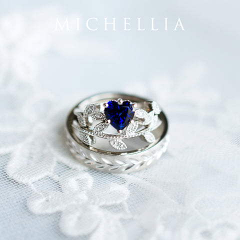 [Oliver] Men's Engraved Laurel Leaf Band Men's Band Michellia Fine Jewelry   