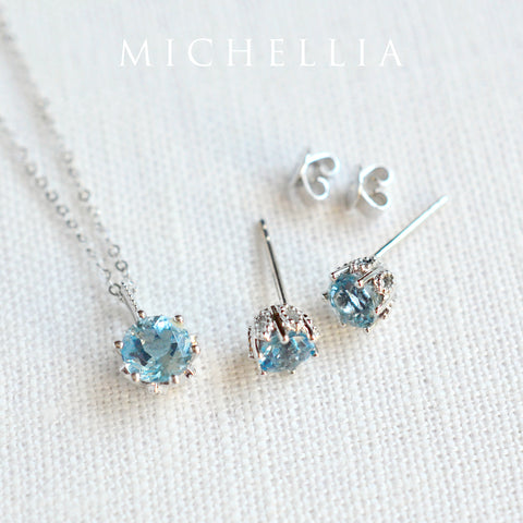 [Eden] Petite Floral Earrings in Morganite Earrings michelliafinejewelry   